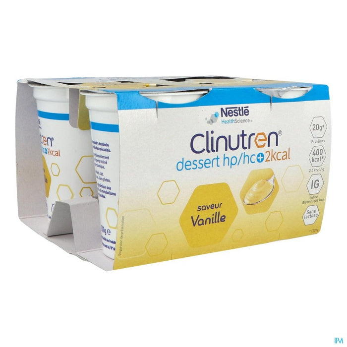 CLINUTREN DESSERT HP HC+ 2KCAL CREME VANILLE 200G X4