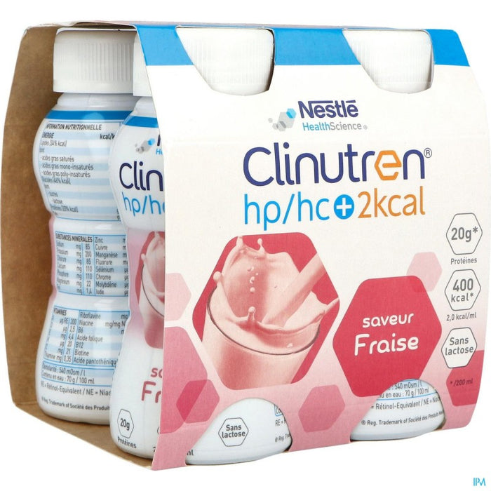 CLINUTREN HP HC+ 2KCAL FRAISE 200ML X4