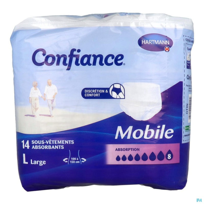 HARTMANN CONFIANCE MOBILE ABSORPTION  8 SLIP ABSORBANT  L 14