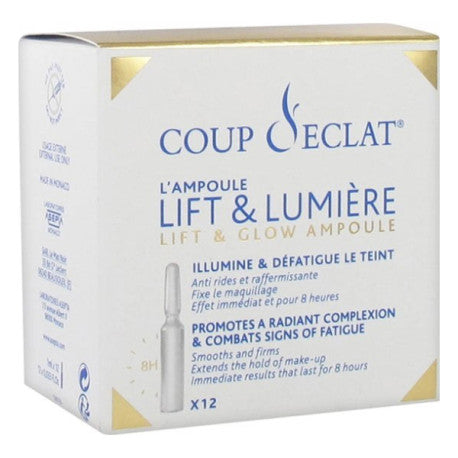 Boîte d'ampoules Coup d'Éclat Lift & Lumière, anti-rides, effet immédiat, illumine et défatigue le teint, pack de 12