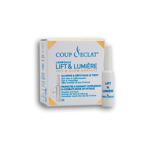 Boîte d'ampoules Coup d'Éclat Lift & Lumière, anti-rides, effet immédiat, illumine et défatigue le teint, pack de 3