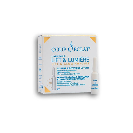 Boîte d'ampoules Coup d'Éclat Lift & Lumière, anti-rides, effet immédiat, illumine et défatigue le teint, pack de 7