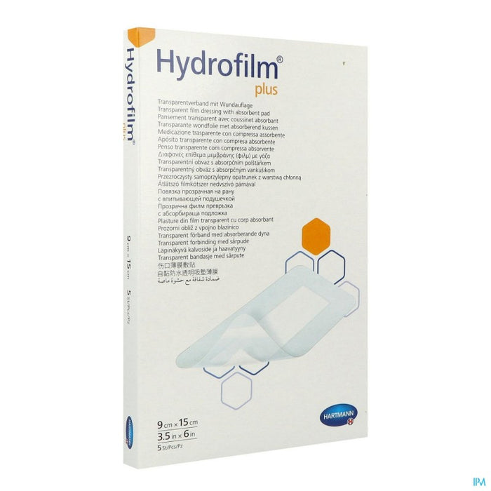 HARTMANN HYDROFILM PLUS PANSEMENT ADHESIF  9CM X 15CM 5