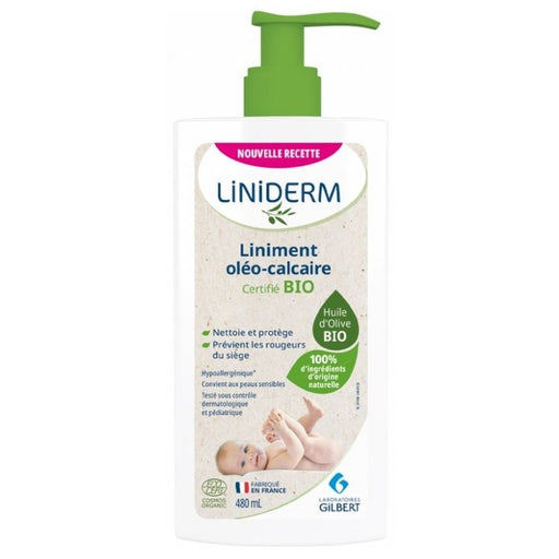 LABORATOIRES GILBERT LINIDERM LINIMENT CERTIFIE BIO 480ML POMPE