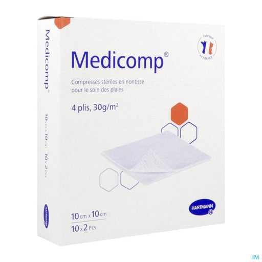 HARTMANN MEDICOMP COMPRESSE STERILE 10CM X 10CM 2 X10