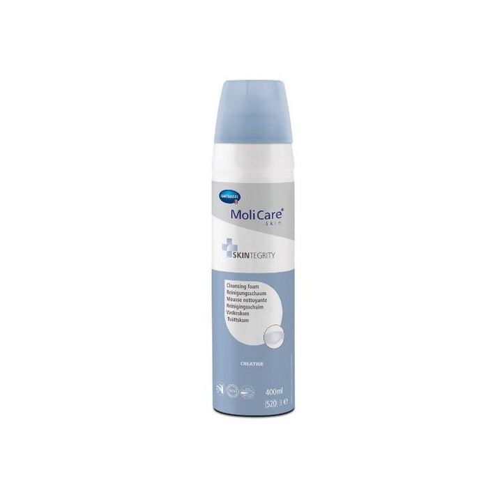 Mousse nettoyante MoliCare Skintegrity 400ml, soin pour peau fragile, formule créatine, nettoyant doux et hydratant