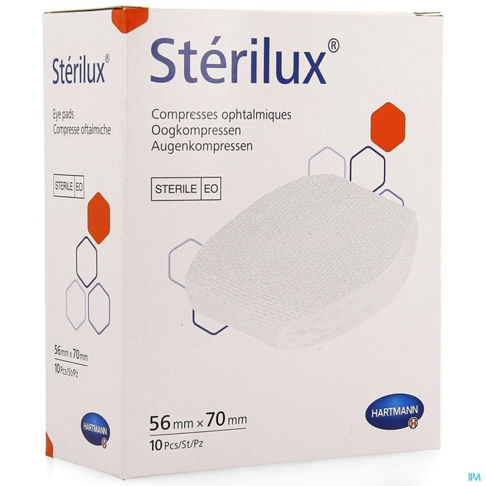 HARTMANN STERILUX ES COMPRESSE OCULAIRE OVALE 10