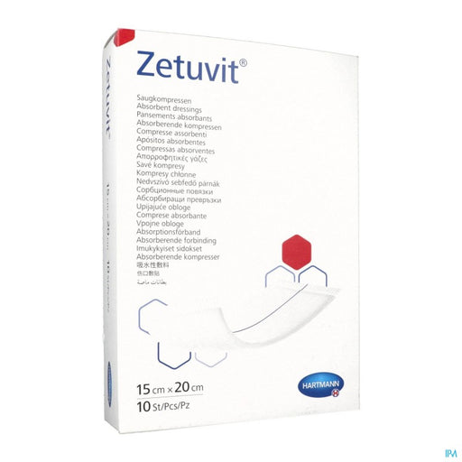 HARTMANN ZETUVIT PANSEMENT ABSORBANT 15CM X 20CM 10